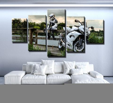 Bike Life - Automative 5 Panel Canvas Art Wall Decor Bike Life - Automative 5 Panel Canvas Art Wall Decor