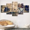 Bike Scenery - Nature 5 Panel Canvas Art Wall Decor