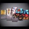 Bike - Automative 5 Panel Canvas Art Wall Decor