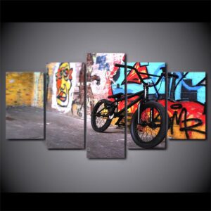Bike - Automative 5 Panel Canvas Art Wall Decor