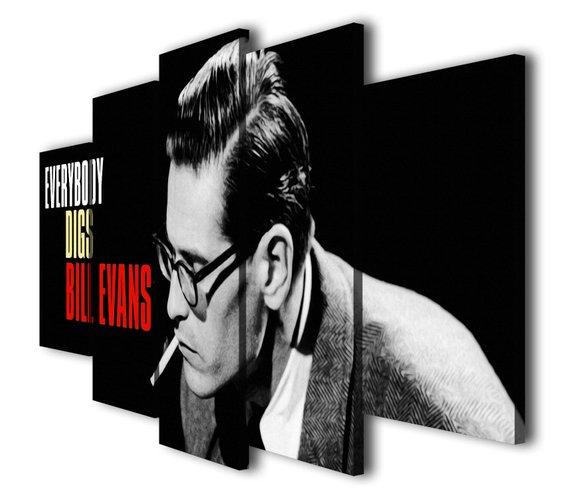 Bill Evans Jazz Musician - Famous Person 5 Panel Canvas Art Wall Decor Bill Evans Jazz Musician - Famous Person 5 Panel Canvas Art Wall Decor