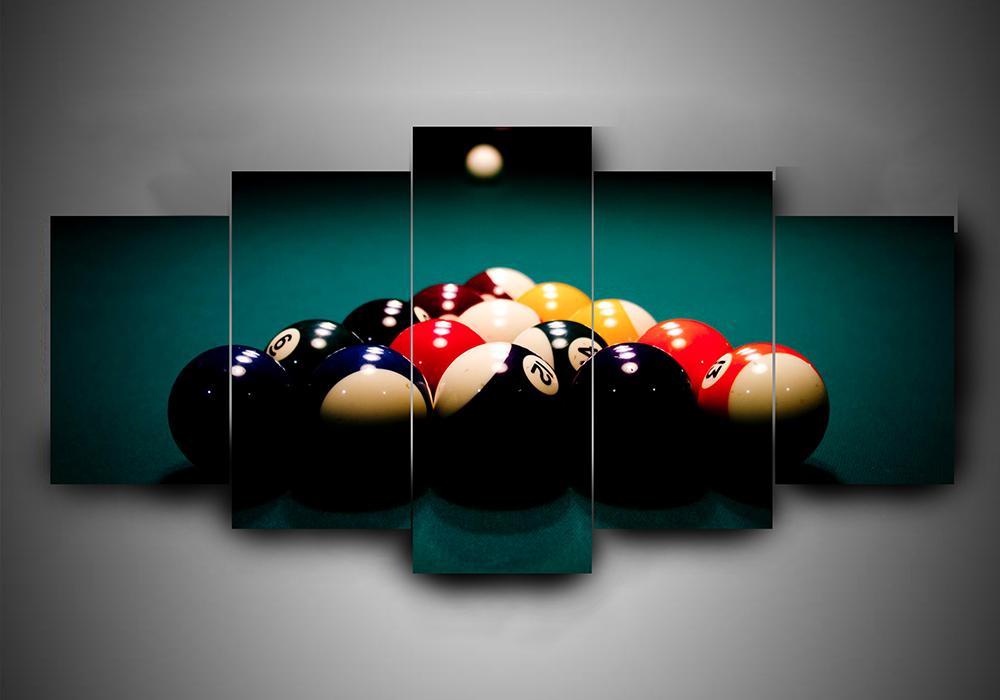 Billiard 2 - Gaming 5 Panel Canvas Art Wall Decor Billiard 2 - Gaming 5 Panel Canvas Art Wall Decor