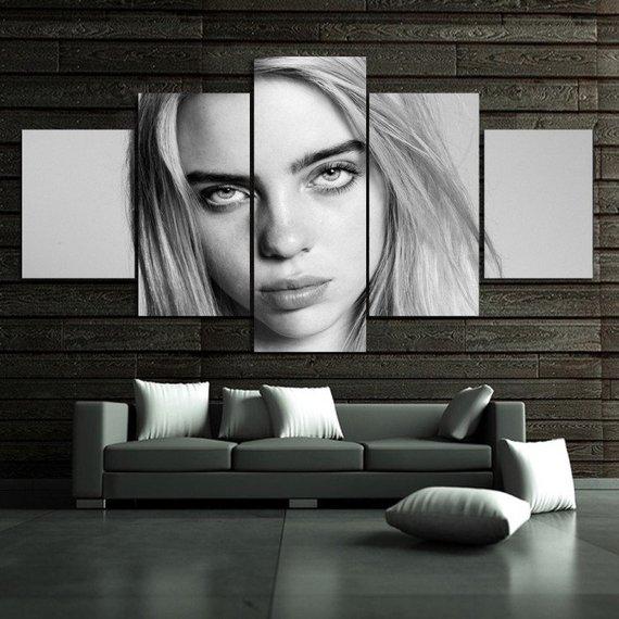 Billie Eilish - Famous Person 5 Panel Canvas Art Wall Decor Billie Eilish - Famous Person 5 Panel Canvas Art Wall Decor