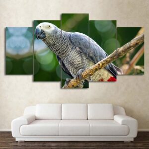 Bird 12 - Animal 5 Panel Canvas Art Wall Decor