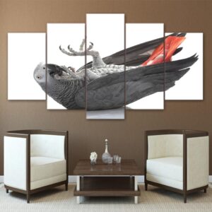 Bird 14 - Animal 5 Panel Canvas Art Wall Decor