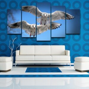Bird 18 - Animal 5 Panel Canvas Art Wall Decor