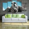 Bird 19 - Animal 5 Panel Canvas Art Wall Decor