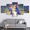 Bird 24 - Animal 5 Panel Canvas Art Wall Decor