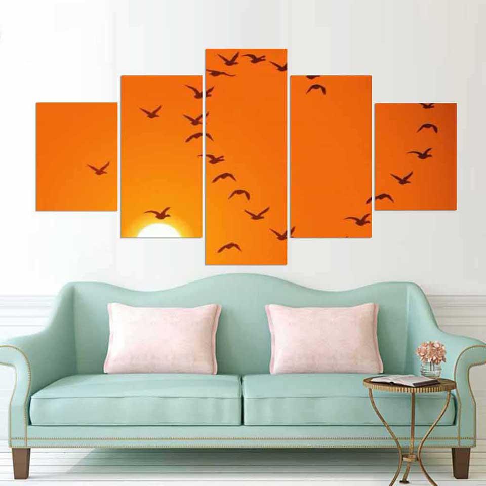 Bird 25 - Animal 5 Panel Canvas Art Wall Decor Bird 25 - Animal 5 Panel Canvas Art Wall Decor