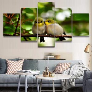 Bird 4 - Animal 5 Panel Canvas Art Wall Decor