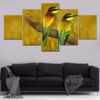 Bird 6 - Animal 5 Panel Canvas Art Wall Decor
