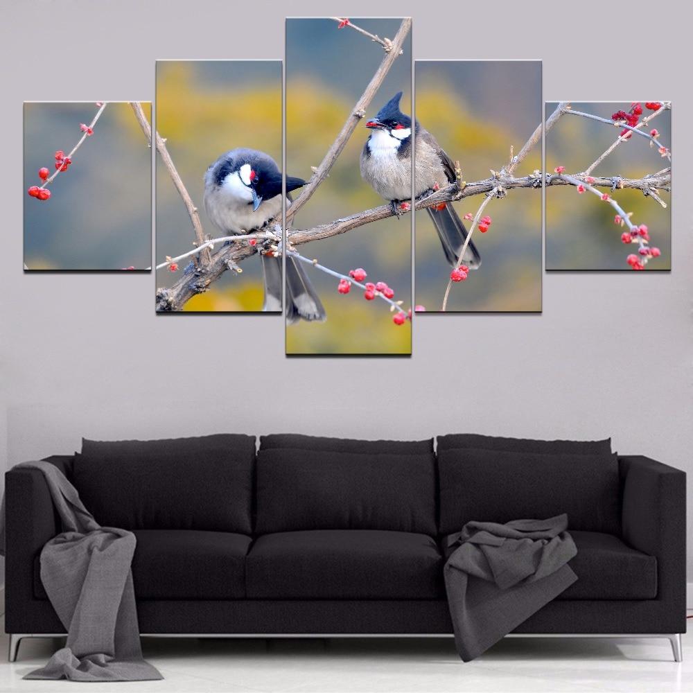 Bird 7 - Animal 5 Panel Canvas Art Wall Decor Bird 7 - Animal 5 Panel Canvas Art Wall Decor