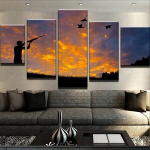 Bird Hunter - Hunting 5 Panel Canvas Art Wall Decor