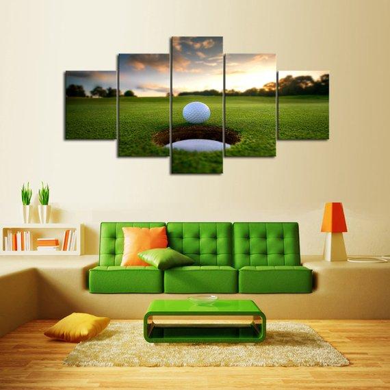 Birdie Shot - Sport 5 Panel Canvas Art Wall Decor Birdie Shot - Sport 5 Panel Canvas Art Wall Decor