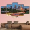 Birmingham In Alabama Downtown City Skyline - Nature 5 Panel Canvas Art Wall Decor