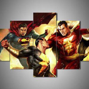 Black Adam 1 - Dc 5 Panel Canvas Art Wall Decor