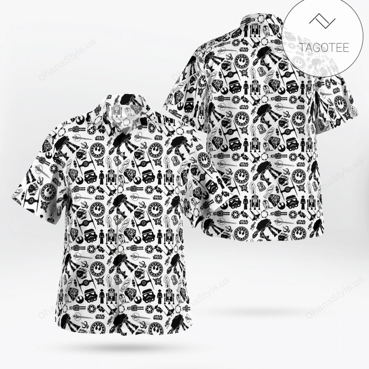Black And White Icon Star Wars Hawaiian Shirt Black And White Icon Star Wars Hawaiian Shirt
