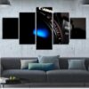 Black Camera 01 - Abstract 5 Panel Canvas Art Wall Decor