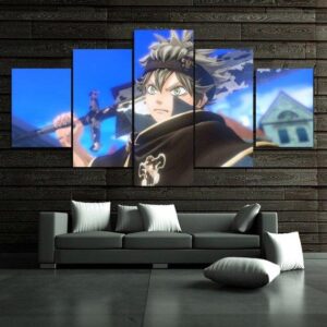 Black Clover Japanese - Anime 5 Panel Canvas Art Wall Decor