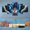 Black Goku - Anime 5 Panel Canvas Art Wall Decor