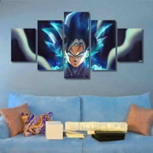 Black Goku - Anime 5 Panel Canvas Art Wall Decor