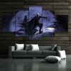 Black Panther - Dc 5 Panel Canvas Art Wall Decor