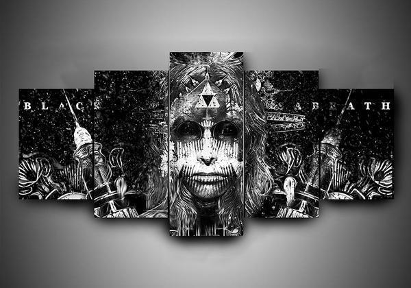 Black Sabbath 2 - Music 5 Panel Canvas Art Wall Decor Black Sabbath 2 - Music 5 Panel Canvas Art Wall Decor