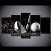 Black / White Golf Golfing - Sport 5 Panel Canvas Art Wall Decor