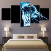Blackbird - Abstract Animal 5 Panel Canvas Art Wall Decor