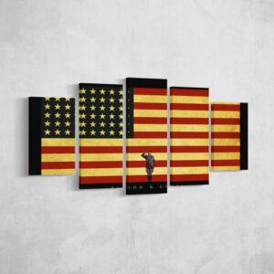 Blood & Guts - Abstract 5 Panel Canvas Art Wall Decor