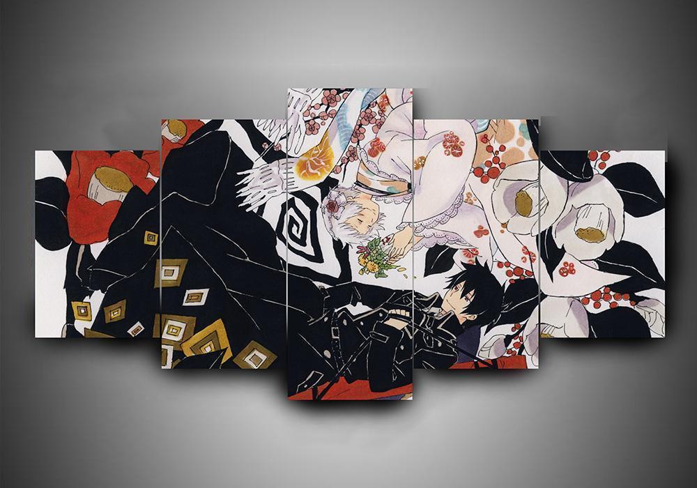 Blue Exorcist / Ao No Ekusoshisuto - Anime 5 Panel Canvas Art Wall Decor Blue Exorcist / Ao No Ekusoshisuto - Anime 5 Panel Canvas Art Wall Decor