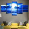 Blue Ocean Sky - Nature 5 Panel Canvas Art Wall Decor