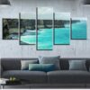 Blue Sea Water 01 - Space 5 Panel Canvas Art Wall Decor