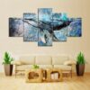 Blue Whale 01 - Animal 5 Panel Canvas Art Wall Decor