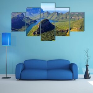 Blyde River Canyon In Mpumalanga - Nature 5 Panel Canvas Art Wall Decor