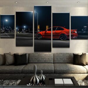 Bmw M3 E46 Car - Automative 5 Panel Canvas Art Wall Decor