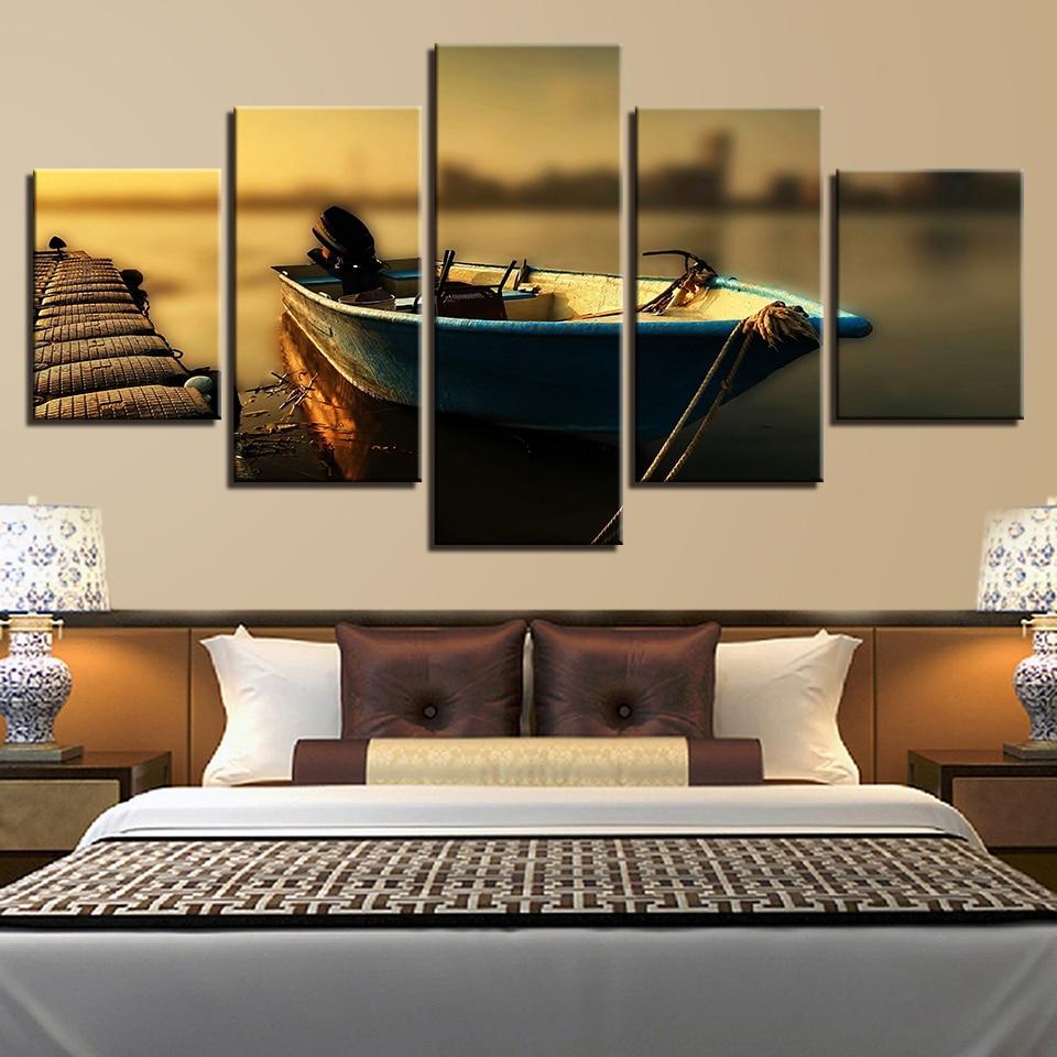 Boat 2 - Space 5 Panel Canvas Art Wall Decor Boat 2 - Space 5 Panel Canvas Art Wall Decor