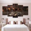 Boat 22 - Space 5 Panel Canvas Art Wall Decor