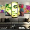 Bob Marley 1 - Abstract 5 Panel Canvas Art Wall Decor