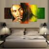 Bob Marley - Famous Person 5 Panel Canvas Art Wall Decor
