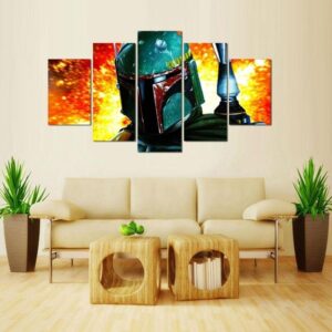 Boba Fett - Movie 5 Panel Canvas Art Wall Decor