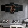 Body Art Black Man Woman Beauty - Abstract 5 Panel Canvas Art Wall Decor