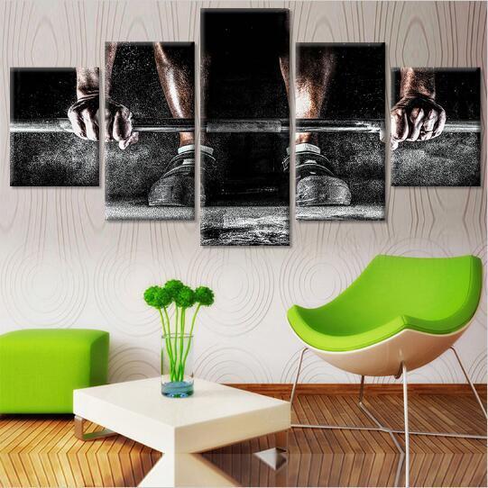 Body Building - Sport 5 Panel Canvas Art Wall Decor Body Building - Sport 5 Panel Canvas Art Wall Decor