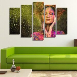 Body - Abstract 5 Panel Canvas Art Wall Decor