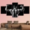 Bodybuilder Showing His Muscles - Sport 5 Panel Canvas Art Wall Decor