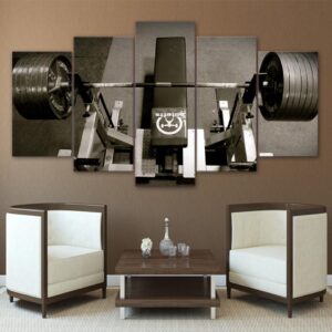 Bodybuilding Equipmen - Sport 5 Panel Canvas Art Wall Decor