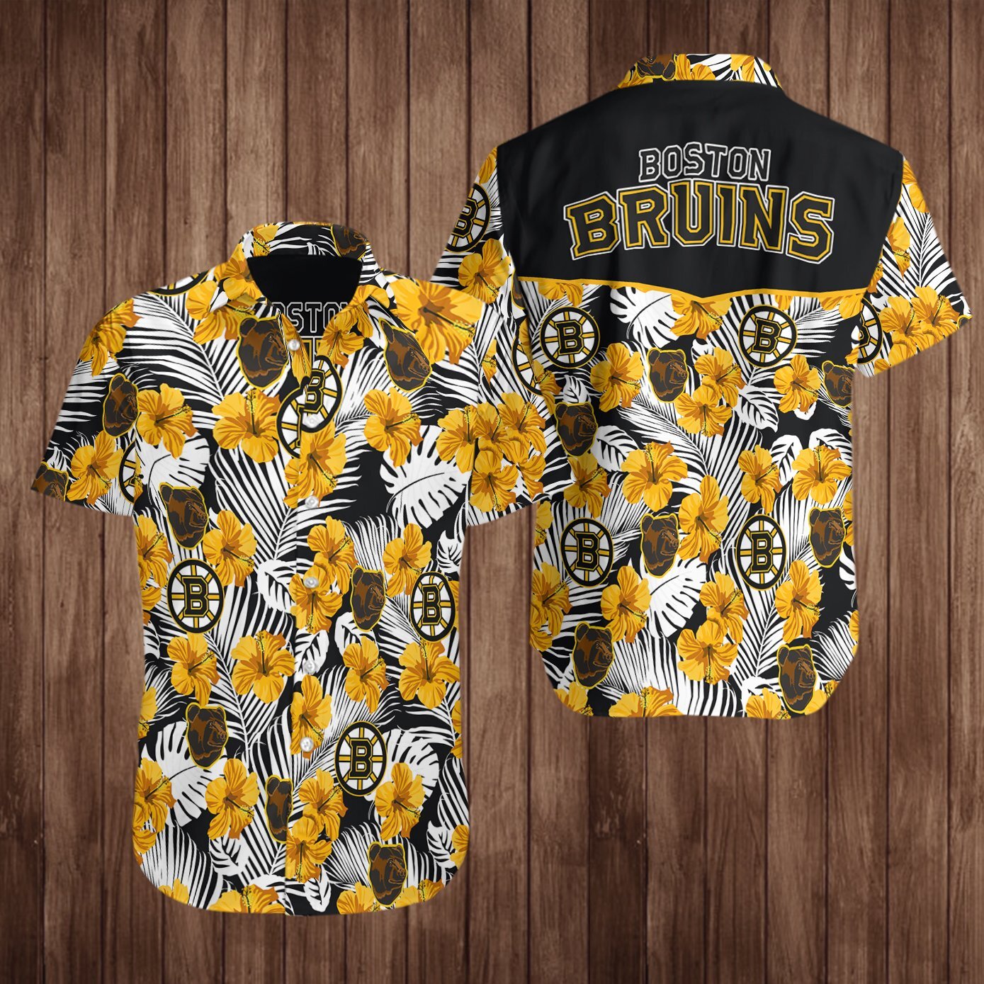Boston Bruins Hawaiian Shirt Summer Button Up Boston Bruins Hawaiian Shirt Summer Button Up