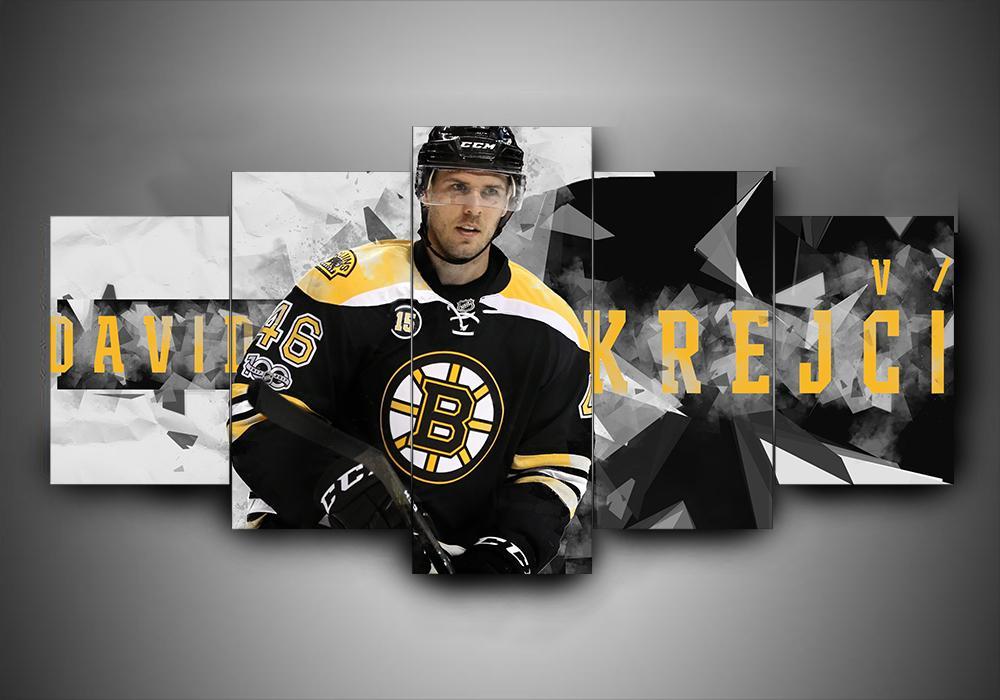Boston Bruins - David Krejci - Sport 5 Panel Canvas Art Wall Decor Boston Bruins - David Krejci - Sport 5 Panel Canvas Art Wall Decor