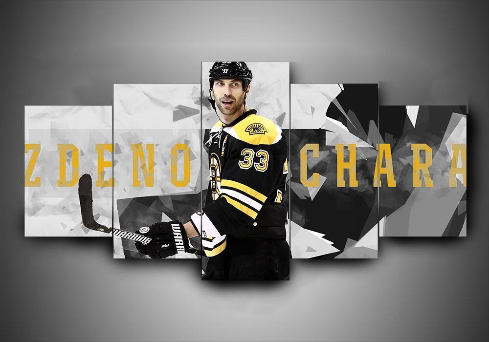 Boston Bruins - Zdeno Ch??Ra - Sport 5 Panel Canvas Art Wall Decor Boston Bruins - Zdeno Ch??Ra - Sport 5 Panel Canvas Art Wall Decor