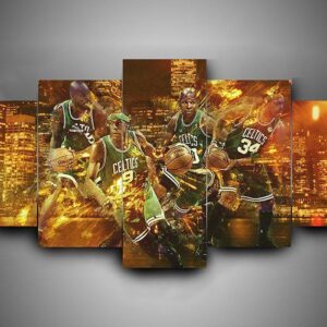 Boston Celtics 4 - Sport 5 Panel Canvas Art Wall Decor